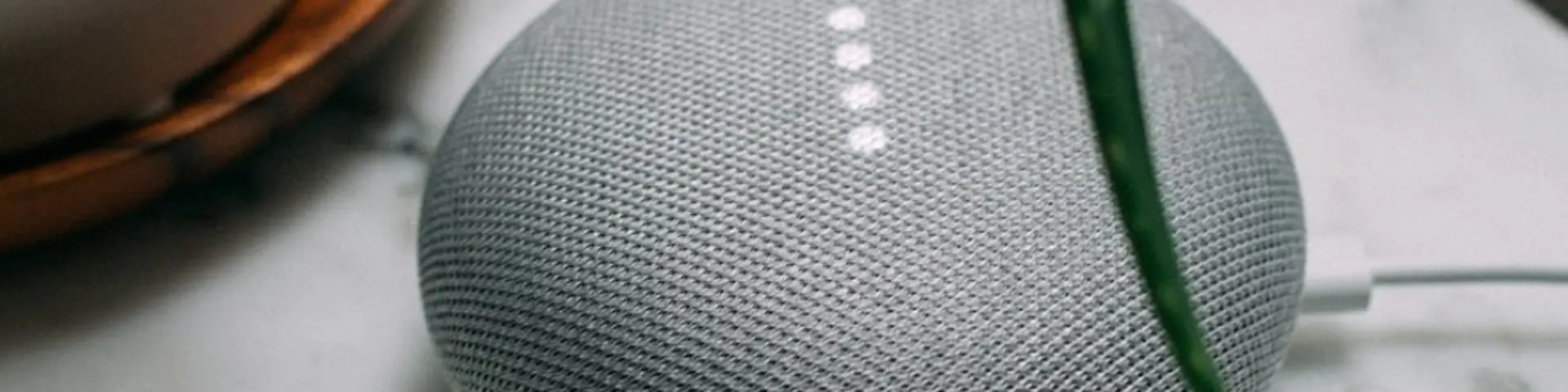 Smart speaker on a table