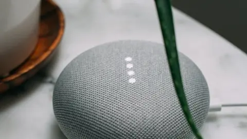 Smart speaker on a table